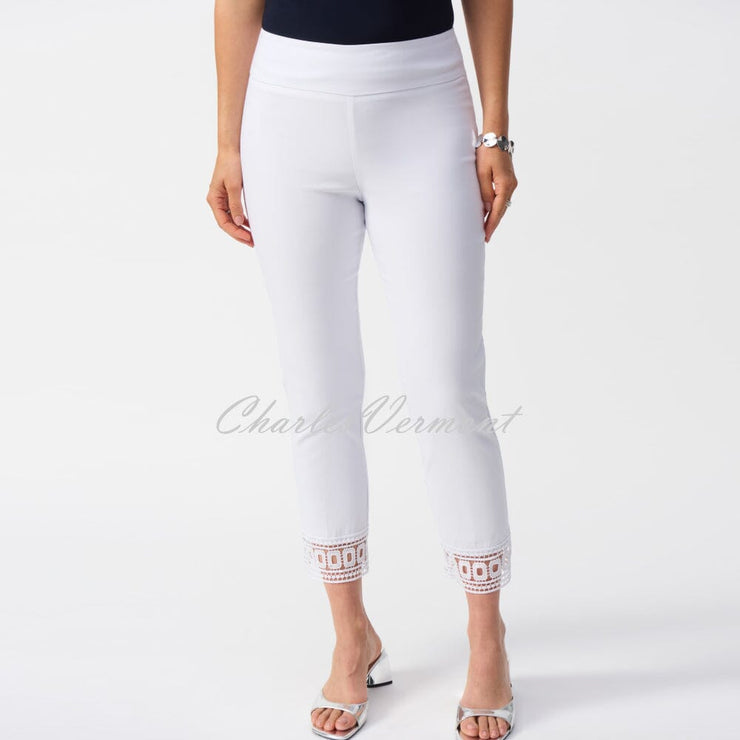 Joseph Ribkoff Trouser With Lace Hem - Style 251053 (White)