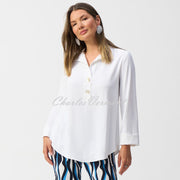 Joseph Ribkoff Blouse With Pearlescent Button Detail - Style 251079