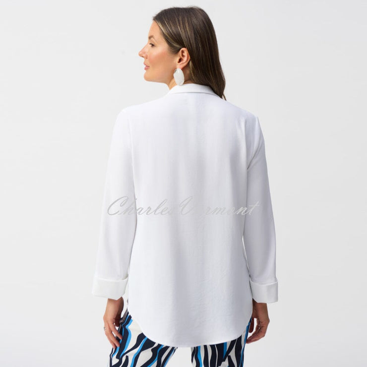 Joseph Ribkoff Blouse With Pearlescent Button Detail - Style 251079