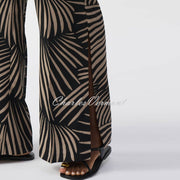 Joseph Ribkoff Tropical Print Wide Leg Trouser - Style 251085