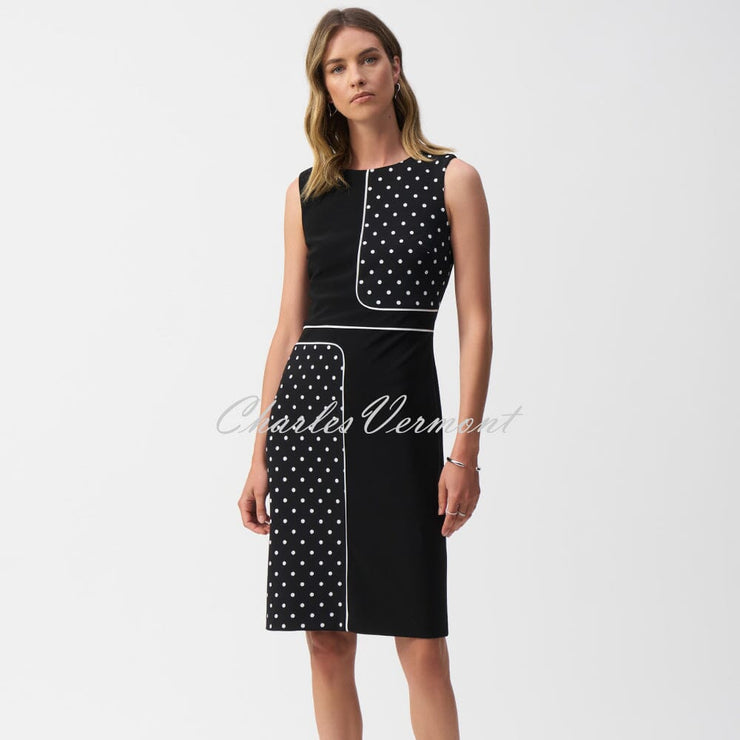 Joseph Ribkoff Polka Dot Sleeveless Dress - Style 251094