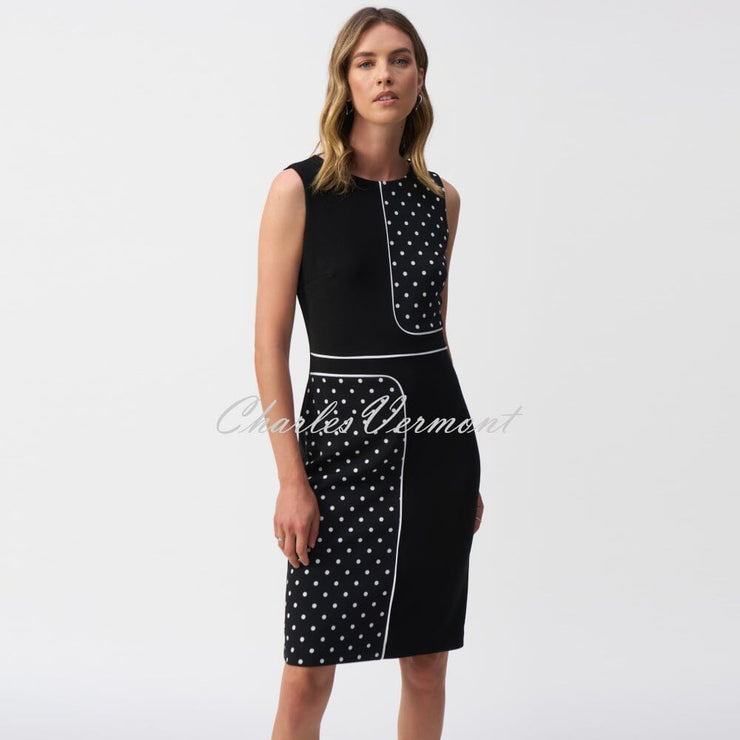 Joseph Ribkoff Polka Dot Sleeveless Dress - Style 251094