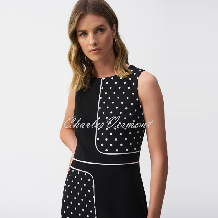 Joseph Ribkoff Polka Dot Sleeveless Dress - Style 251094