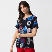 Joseph Ribkoff Abstract Print Top - Style 251132