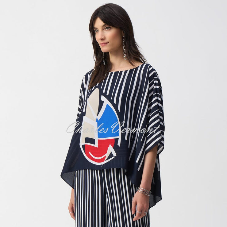 Joseph Ribkoff Abstract Print Poncho Top - Style 251180