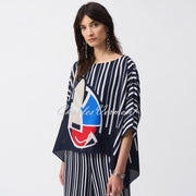 Joseph Ribkoff Abstract Print Poncho Top - Style 251180