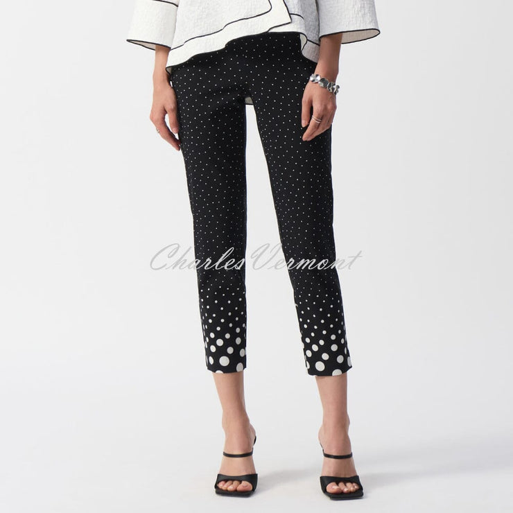 Joseph Ribkoff Polka Dot Cropped Trouser - Style 251223