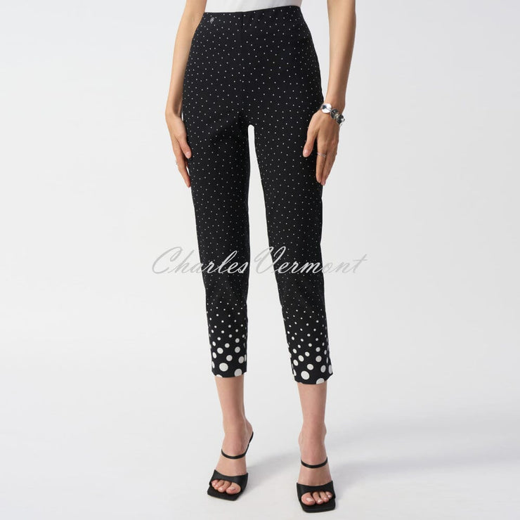 Joseph Ribkoff Polka Dot Cropped Trouser - Style 251223