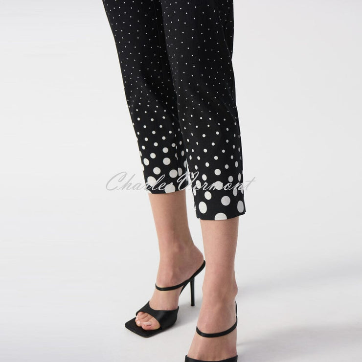 Joseph Ribkoff Polka Dot Cropped Trouser - Style 251223