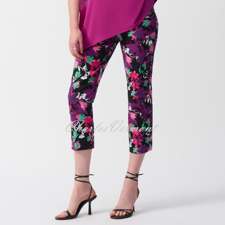 Joseph Ribkoff Floral Print Cropped Trouser - Style 251254