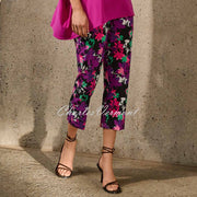 Joseph Ribkoff Floral Print Cropped Trouser - Style 251254