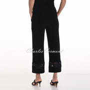 Frank Lyman Wide Leg Trouser With Lace Hem Detail - Style 251266