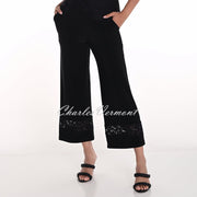 Frank Lyman Wide Leg Trouser With Lace Hem Detail - Style 251266