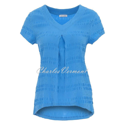 Dolcezza 'On The Boardwalk' Seersucker Top - Style 25160 (Cobalt)