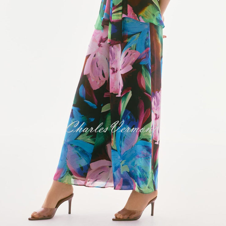 Joseph Ribkoff Floral Print Wide Leg Trouser - Style 251771