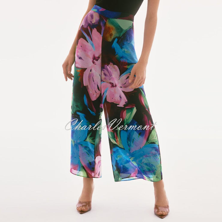 Joseph Ribkoff Floral Print Wide Leg Trouser - Style 251771