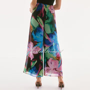 Joseph Ribkoff Floral Print Wide Leg Trouser - Style 251771