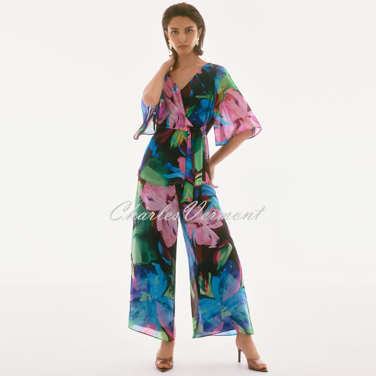 Joseph Ribkoff Floral Print Wide Leg Trouser - Style 251771