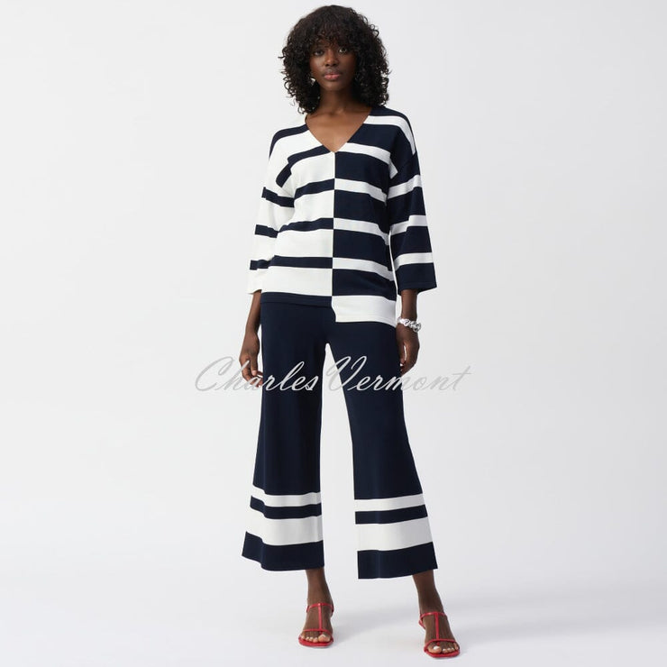 Joseph Ribkoff Striped Culotte Trouser - Style 251945