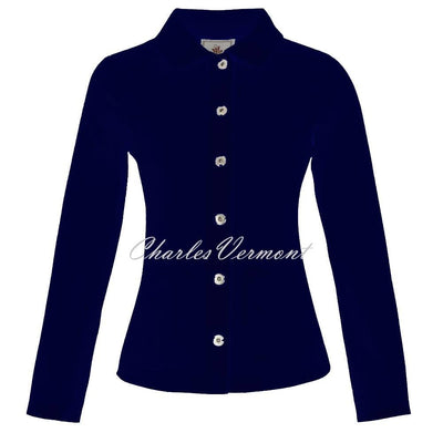 Dolcezza Denim Jacket with Embroidery - Style 25201 (Navy)