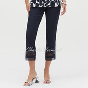 Joseph Ribkoff Cropped Trouser With Lace Hem Detail - Style 252050