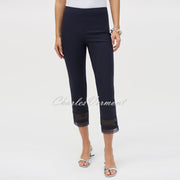 Joseph Ribkoff Cropped Trouser With Lace Hem Detail - Style 252050