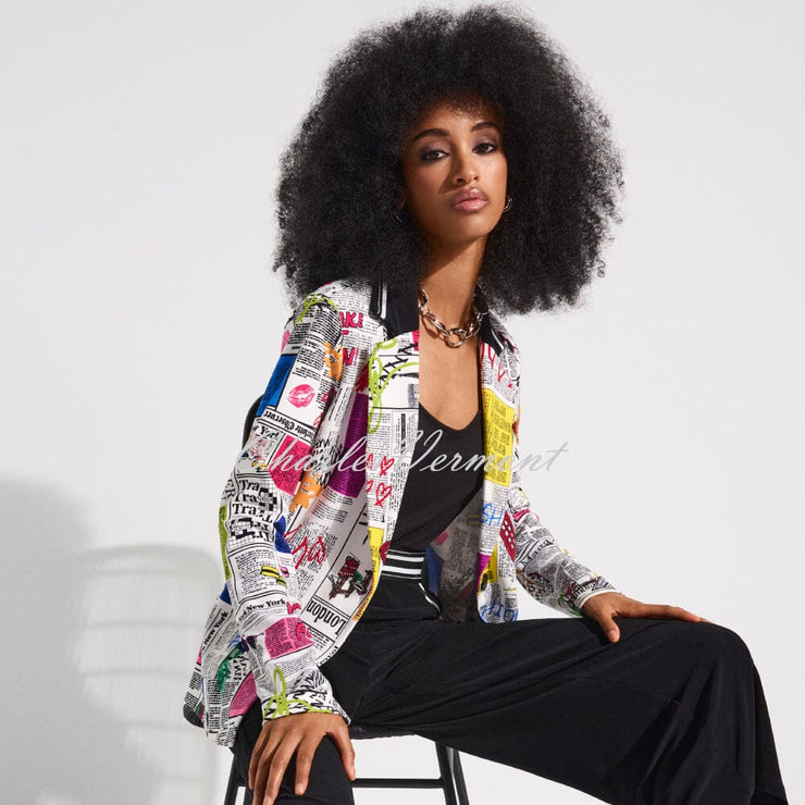 Joseph Ribkoff Magazine Print Blazer Jacket - Style 252088