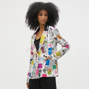 Joseph Ribkoff Magazine Print Blazer Jacket - Style 252088