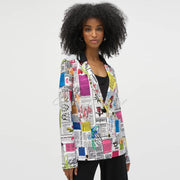 Joseph Ribkoff Magazine Print Blazer Jacket - Style 252088