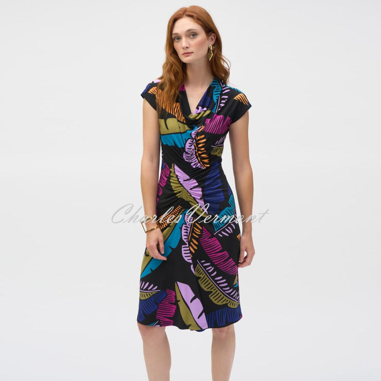 Joseph Ribkoff Tropical Leaf Dress - Style 252096