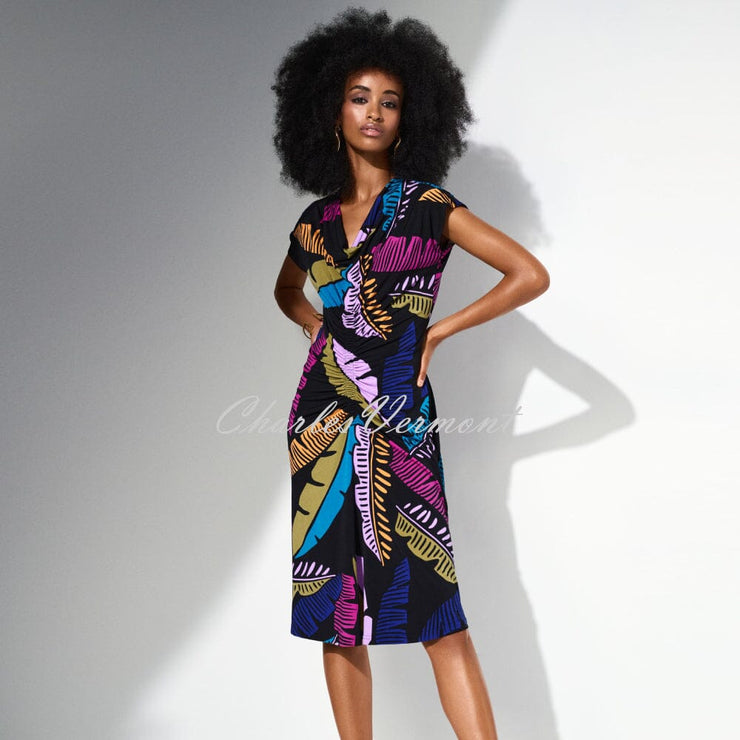 Joseph Ribkoff Tropical Leaf Dress - Style 252096