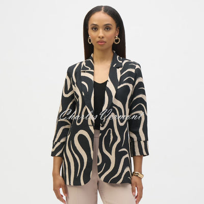 Joseph Ribkoff Seersucker Abstract Print Blazer Jacket - Style 252152