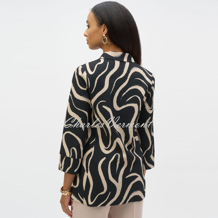 Joseph Ribkoff Seersucker Abstract Print Blazer Jacket - Style 252152