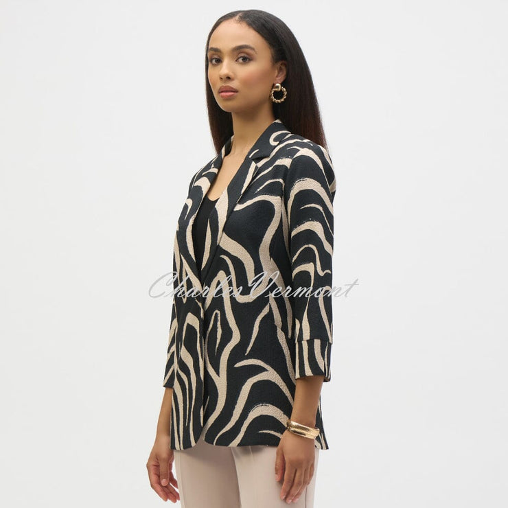 Joseph Ribkoff Seersucker Abstract Print Blazer Jacket - Style 252152