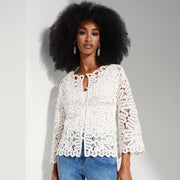 Joseph Ribkoff Crochet Knit Cover Up - Style 252905