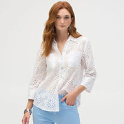 Joseph Ribkoff Broderie Anglaise Blouse - Style 252928