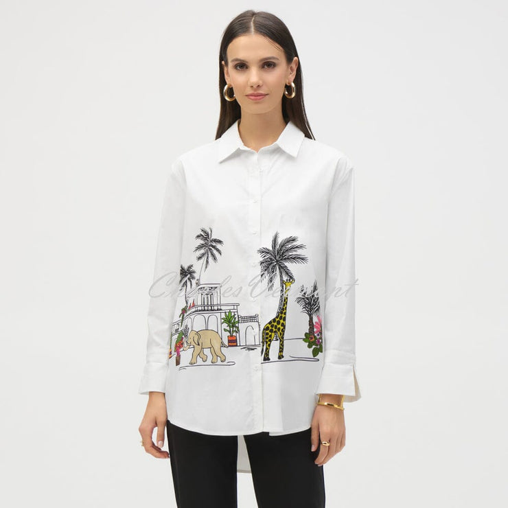 Joseph Ribkoff Safari Print Blouse - Style 252930