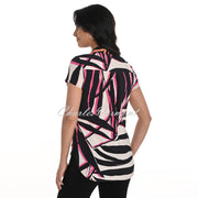 Frank Lyman Abstract Print Zip Top - Style 256405