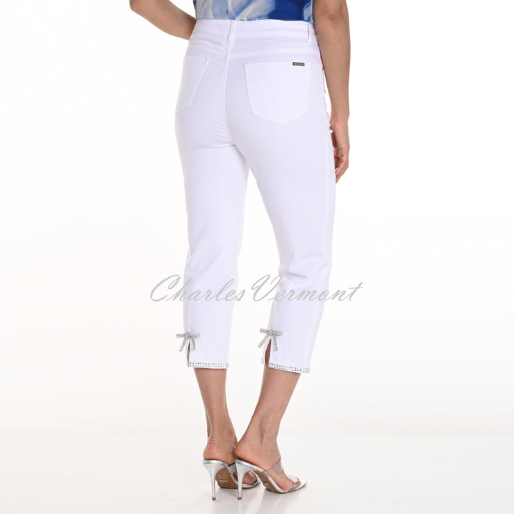 Frank Lyman Capri Jean With Diamante Bow Hem - Style 256735U