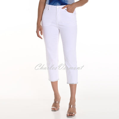 Frank Lyman Capri Jean With Diamante Bow Hem - Style 256735U