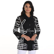 Frank Lyman Mesh Jacket With Abstract Design - Style 256791U