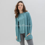 Marble Longline Cardigan - Style 6391-223 (Sea Foam)