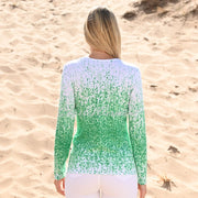 Marble Sweater - Style 6504-198 (White / Green)