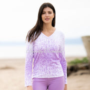 Marble Sweater - Style 6504-197 (White / Lavender)