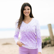 Marble Sweater - Style 6504-197 (White / Lavender)