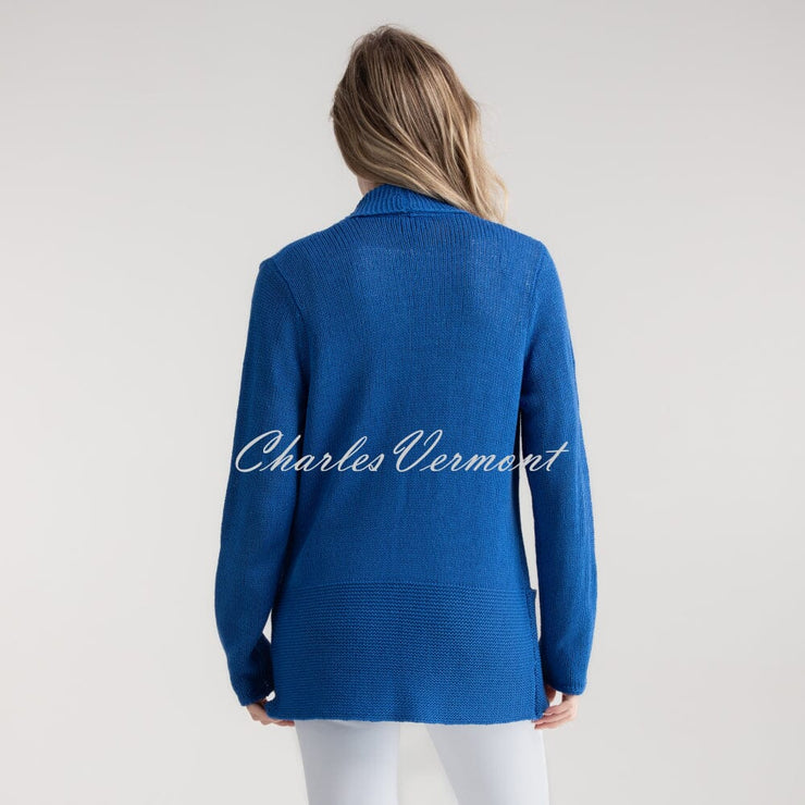 Marble Longline Cardigan - Style 6512-153 (Cobalt)