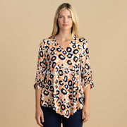 Marble Animal Print Tunic Top - Style 6957-196Marble Animal Print Tunic Top - Style 6957-196