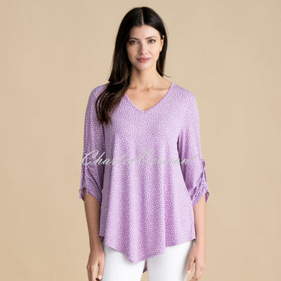 Marble Tunic Top - Style 6958-197 (Lavender / White)