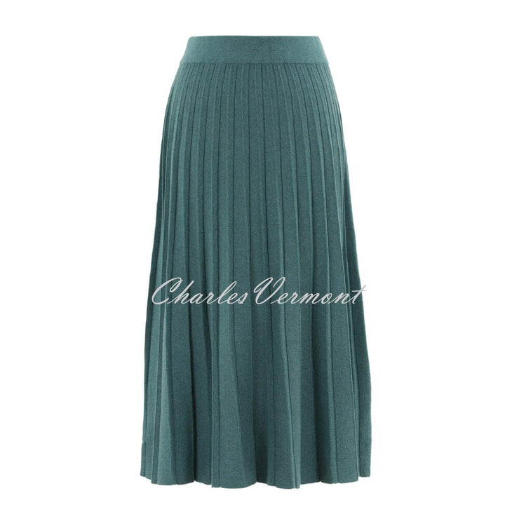 Marble Pleated Knit Skirt - Style 7176-223 (Sea Foam)