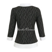 Dolcezza 'Timeless Leather' 2-In-1 Sweater With Shirt Insert - Style 74122